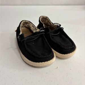 Hey Dude Black Wendy Toddler Shoes Child Size 8
